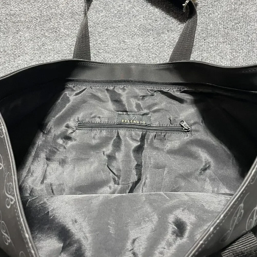 Bellagio Tote Bag Black Monogram B Pattern Samsonite Handle Travel Shopper Large